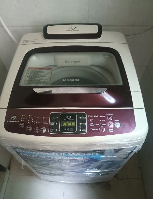 Top load washing machine installation